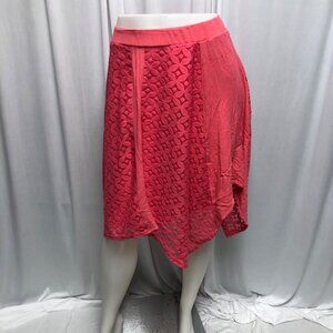 Maurices Skirt Womens Size Medium Pink Lace Lined Handerchief Hem Boho Fairy